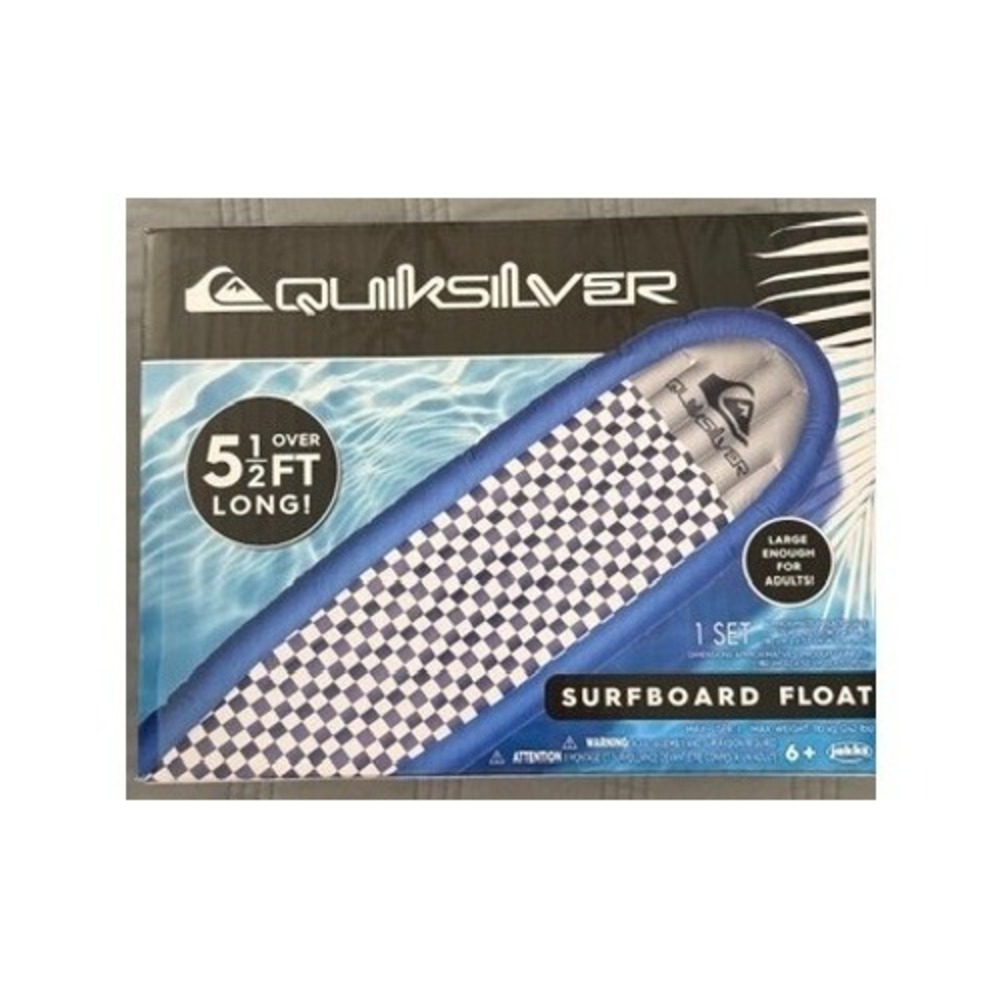 Quiksilver Surfboard Float Adult OS Blue NIB Inflatable Pool Lake‎ Beach 5.5ft